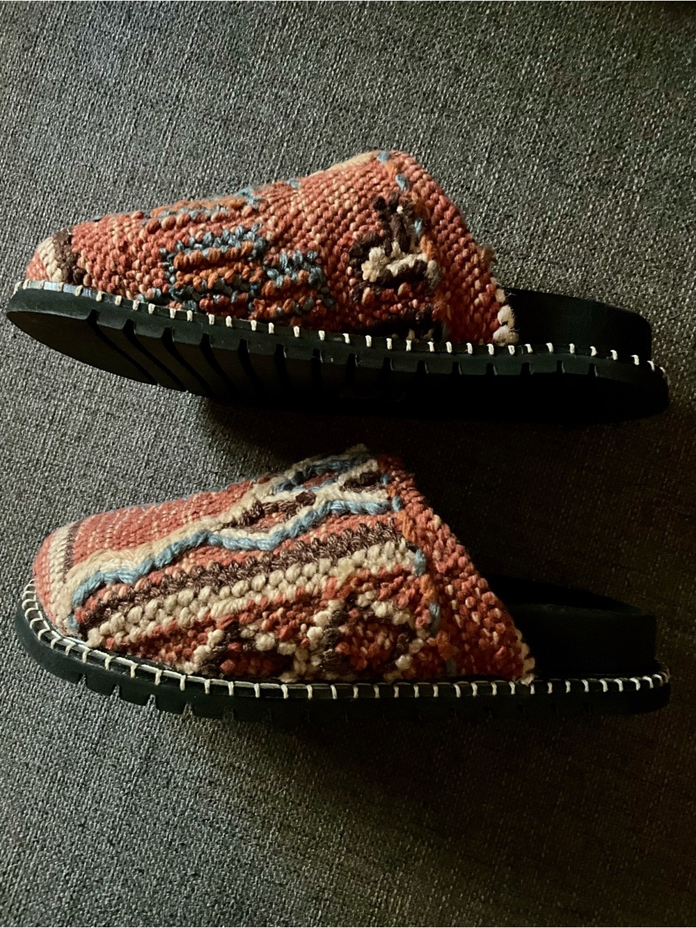 Free People Magic Carpet boho chic artisan crafted mules 10 $148 - Picture 4 of 10
